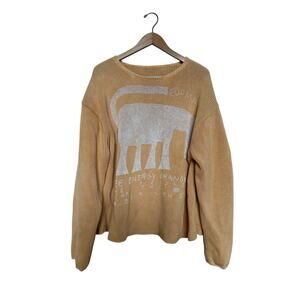 The People of the Labyrinths POTL Knit Sweater Sz L ? Yellow Oversized Artisanal